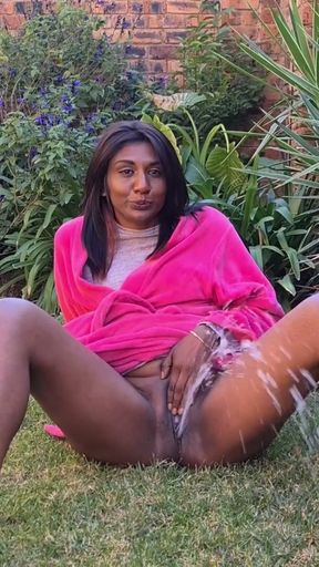 Combo of tattooed desi pissing indoors and outdoors   Clip 2