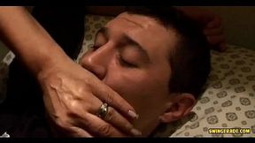 Blonde Italian MILF gives the best handjob ever