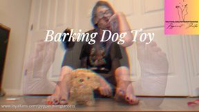 6’7 Giantess Mercilessly Stomps & Crushes Barking Walking Dog Toy to Pieces Barefoot Destruction