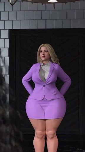 Thick PAWG Gets an Extreme Creampie From Her Futa Boss