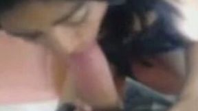 My Mexican GF sucks my weiner after jumping on it ardently
