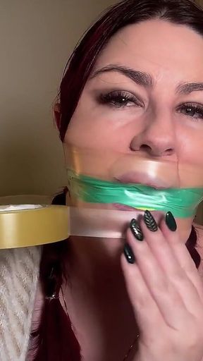 Lacey's Gagging Delight: a Colorful Display of Silence