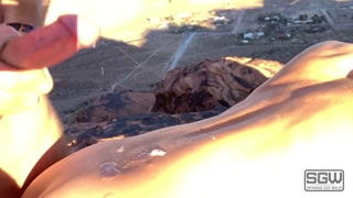 Outdoor Fucking, Sucking and smoking in Red Rock Canyon mountains