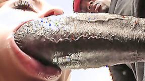 ”Big Breasted Katie Kox squirts on black meat”