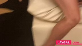 Blonde Dirty Talks Cuckold While Riding a Huge Cock