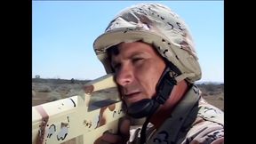 A Blonde Sexy Soldier Fucked Hard by a Big Cock Outdoors