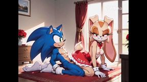 AI Generated Sonic the HedgeHog Futa Party with Mrs Sonic