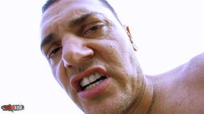 intense fuck at the beach watched by a watchman