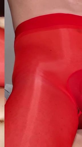 Young Femboy Cums Through Sissy Lingerie Bodysuit While Riding Fat Cock Cumshot