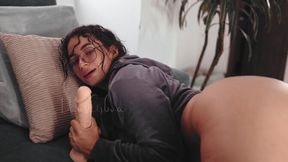 Latina GF gives a soaked and sloppy oral