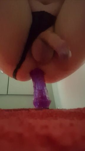 Twink Rides Big Dildo