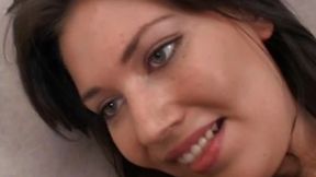 lilou pushes a fresh load of jizz out her butthole