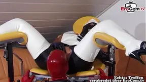 German BBW domina rules over amateur slaves at fetish meet