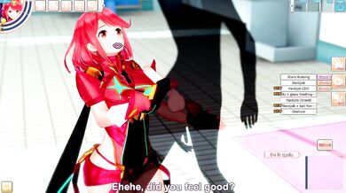 Pyra deep throat and tits squeeze in Rainbow connubial paradise
