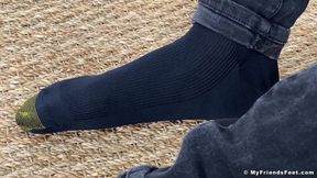 Peaking on Nathaniel's Socks &amp; Feet