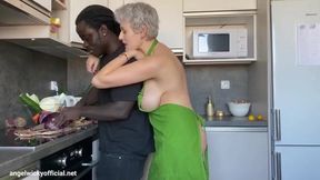 Steamy Kitchen Encounter: Angel Wicky and Freddy Gong's Intense Anal Adventure
