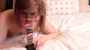 My First BBC - BBC Dildo Sucking and Fucking