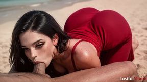 it got even hotter because of this beauty; i had to take off all my clothes, and she couldn t resist and pounced on my cock [ai]