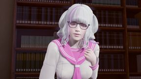 College girl caught masturbating in the library