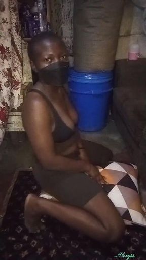 Hot Ebony Babe on Yoga