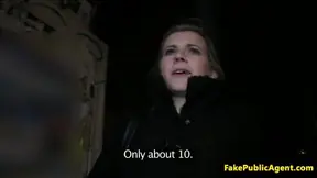 Pulled euro babe dicksucking in public space