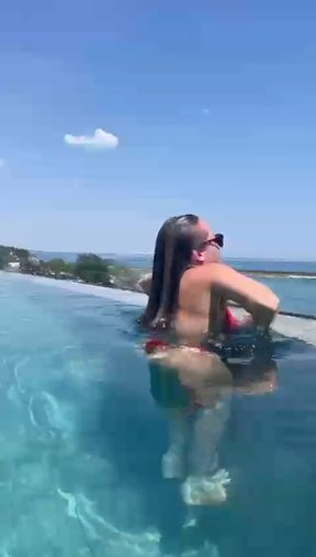 Pool time with sexy girl