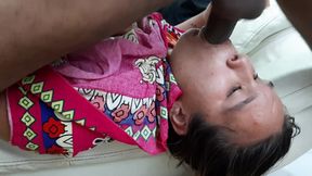 My stepsister gives me a with her feet