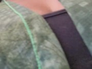 JusAgirl - Exhibitionist  SLUTTY THOT PEE ON TRAIN ELEVATOR