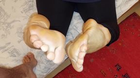 Amateur Blonde Mature Wife Enjoys Foot Fetish and Doggy Style