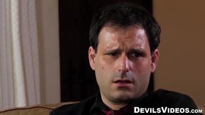 Watch as blonde MILF Dean Van Damme seduces her cuck hubby while taking his big cock in reverse cowgirl and doggystyle