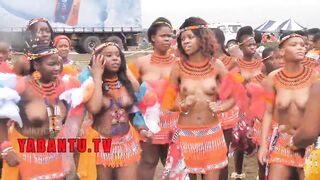 Big Titted topless South Ebony Zulu girls during Reed Rance