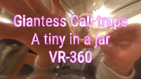 VR-360 Giantess Cali traps a tiny in a jar