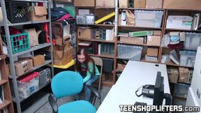 Redhead teen Ornella Morgan riding police dick before facial