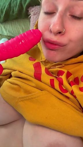 Watch Me Cum All Over My Pink Dildo