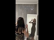 Trans goddess poses slow in mirror, teasing with every curve 👅