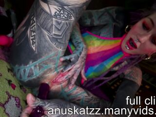 Tattoo dreadgirl splitted tongue anal cosplay sex-toy fellatio goo flow fuck
