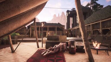 My boyfriend fucked by Conan Exiles sex mod in public big tits screaming orgasm