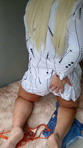 In a Cute New Little Dress Showing off My Pussy, with a Surprise at the End.