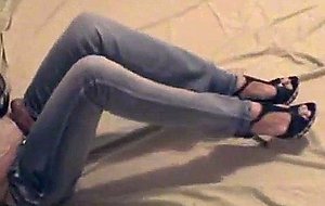 Tranny Teen in Jeans Plays on Cam