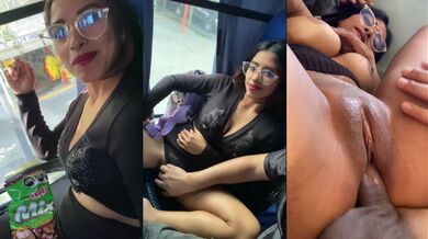 Yaresita Small Gushing Squirt Creampie on Public Bus by Fredy 3X