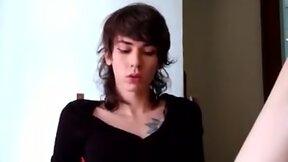 Sultry Skinny Crossdresser on Web Cam