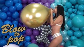 Dani's Golden Glow: Chrome Gold Blow to Pop - 4K