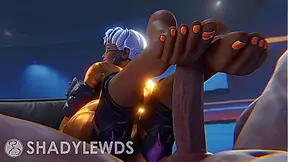 Valkyrie Teases Warrior with Seductive Feet in Hot Hentai Encounter