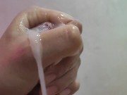 Gros plan a girl masturbating a dick stepsister