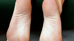 Up Close Foot Scrunching