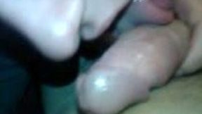 Wet and sensual blowjob from European cute girl on POV video