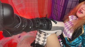 POV Stupid Slave Has to Lick Mad Hatter's Shoes with Saliva