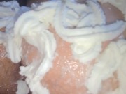 Erick Hall Huge Cock fucks Blain O Connor Big Butt covered in whiped cream Bareback