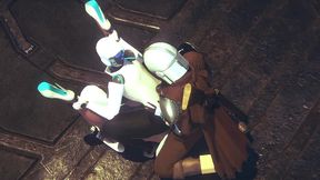 din djarin having fun with 2 haydee robots - starwars the mandalorian - haydee crossover parody