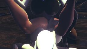 din djarin having fun with 2 haydee robots - starwars the mandalorian - haydee crossover parody